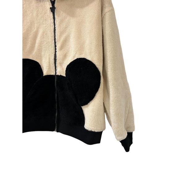 (Sold)Forever 21 X Disney Mickey Mouse Sherpa Hoodie Full Zip NWT Thick Warm XL - Picture 2 of 13